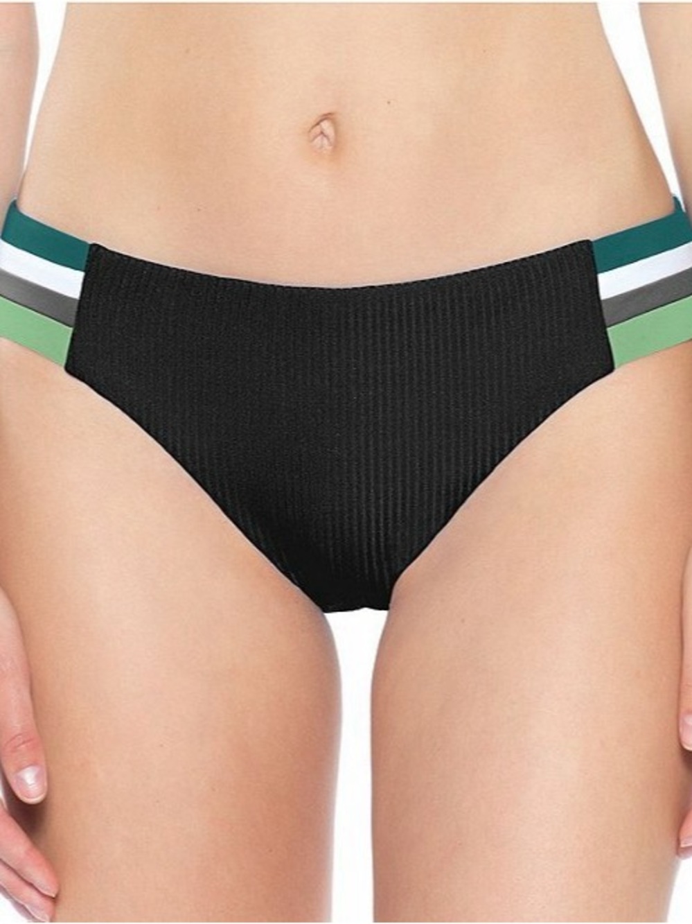 Becca Ribbed Colorblock-Band Bikini
Swimsuit Bottom XL NWOT